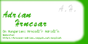 adrian hrncsar business card